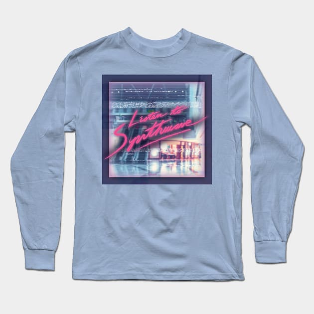 Listen to Synthwave - Mall Summers Long Sleeve T-Shirt by patrickkingart